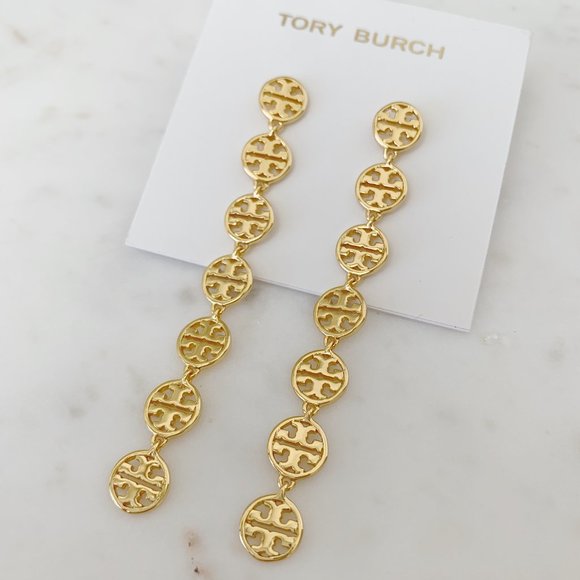 Tory Burch Jewelry - tory burch gold logo drop earring